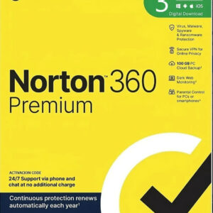 Antivirus Norton 360 Premium - 3 Dispositivos 1 Año